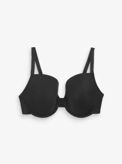 Black/White/Pastel Rose Nude Pad Plunge DD+ Cotton Blend Ultimate Comfort Bras 3 Pack