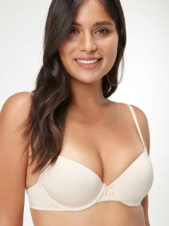 Black/White/Pastel Rose Nude Pad Plunge Cotton Blend Ultimate Comfort Bras 3 Pack