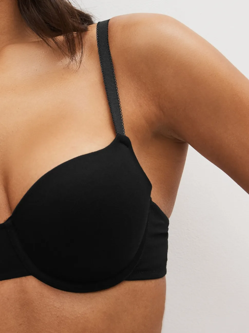 Black/White/Pastel Rose Nude Pad Balcony Cotton Blend Ultimate Comfort Bras 3 Pack