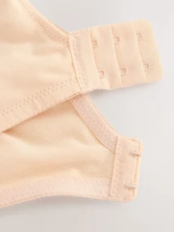 Black/White/Pastel Rose Nude Pad Non Wire DD+ Cotton Blend Ultimate Comfort Bras 3 Pack