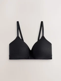 Black/White/Pastel Rose Nude Pad Non Wire DD+ Cotton Blend Ultimate Comfort Bras 3 Pack