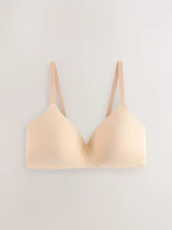 Black/White/Pastel Rose Nude Pad Non Wire DD+ Cotton Blend Ultimate Comfort Bras 3 Pack