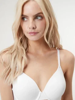 Black/White/Pastel Rose Nude Pad Full Cup Cotton Blend Ultimate Comfort Bras 3 Pack