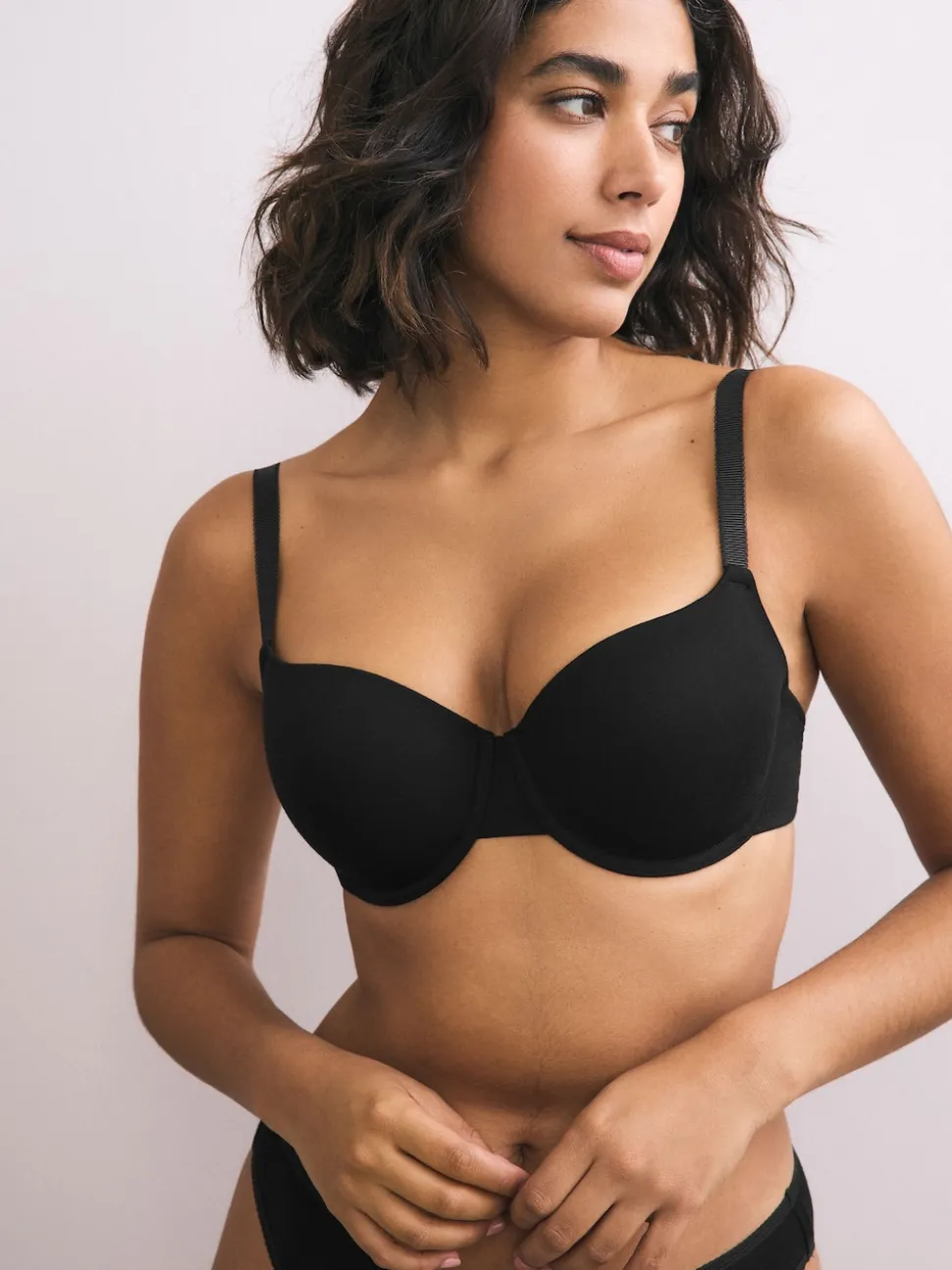 Black/White/Pastel Rose Nude Pad Full Cup Cotton Blend Ultimate Comfort Bras 3 Pack
