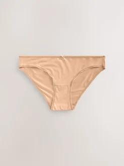 Black/White/Praline Nude Bikini Microfibre Knickers 7 Pack