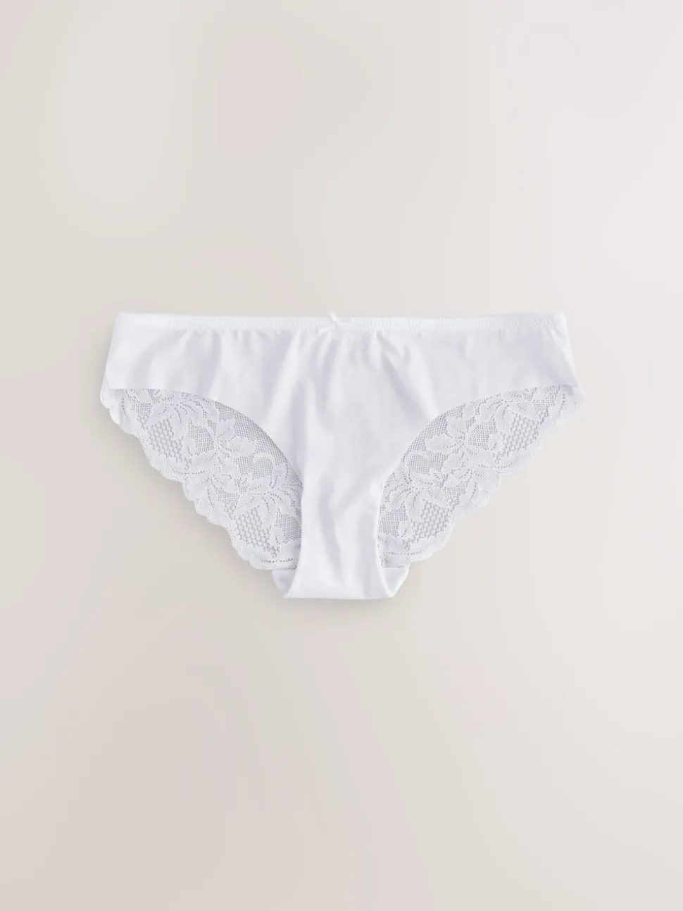 Black/White/Praline Nude Brazilian No VPL Lace Back Briefs 3 Pack