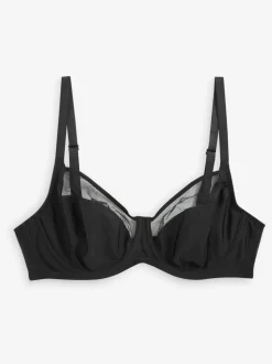 Black/White/Praline Nude DD+ Non Pad Full Cup Bras 3 Pack with Side Support