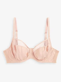 Black/White/Praline Nude DD+ Non Pad Full Cup Bras 3 Pack with Side Support