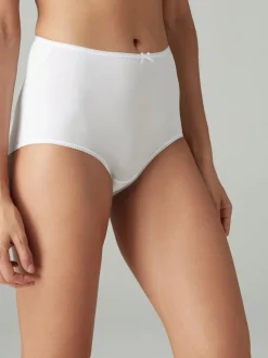 Black/White/Praline Nude Full Brief Microfibre Knickers 7 Pack