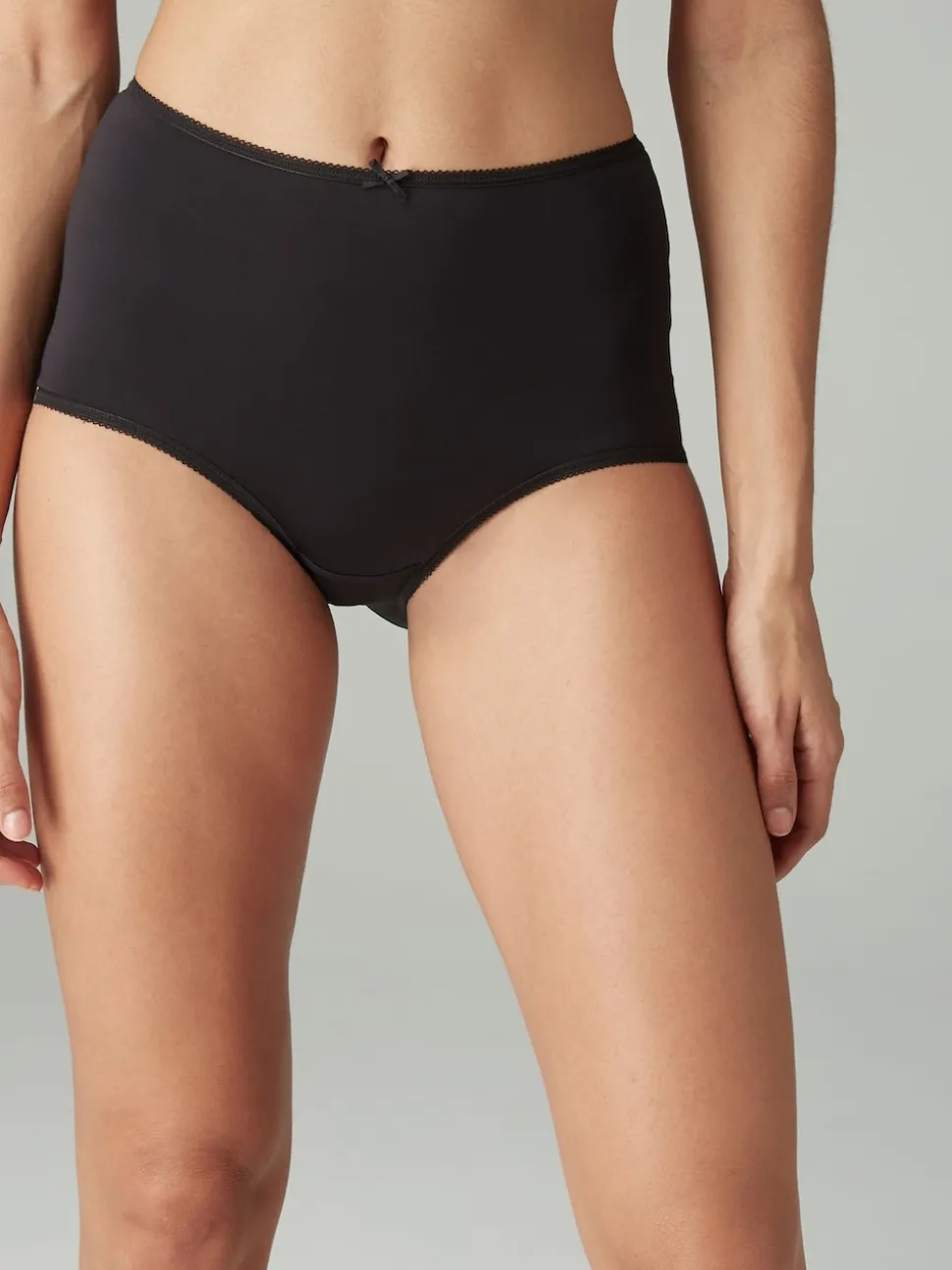 Black/White/Praline Nude Full Brief Microfibre Knickers 7 Pack