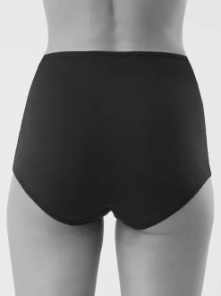 Black/White/Praline Nude Full Brief Microfibre Knickers 7 Pack