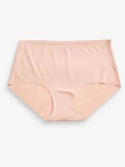 Black/White/Praline Nude Midi No VPL Comfort Knickers 3 Pack