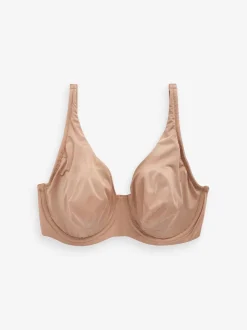 Black/White/Praline Nude Non Pad Full Cup DD+ Microfibre Smoothing Ultimate Comfort T-Shirt Bras 3 Pack