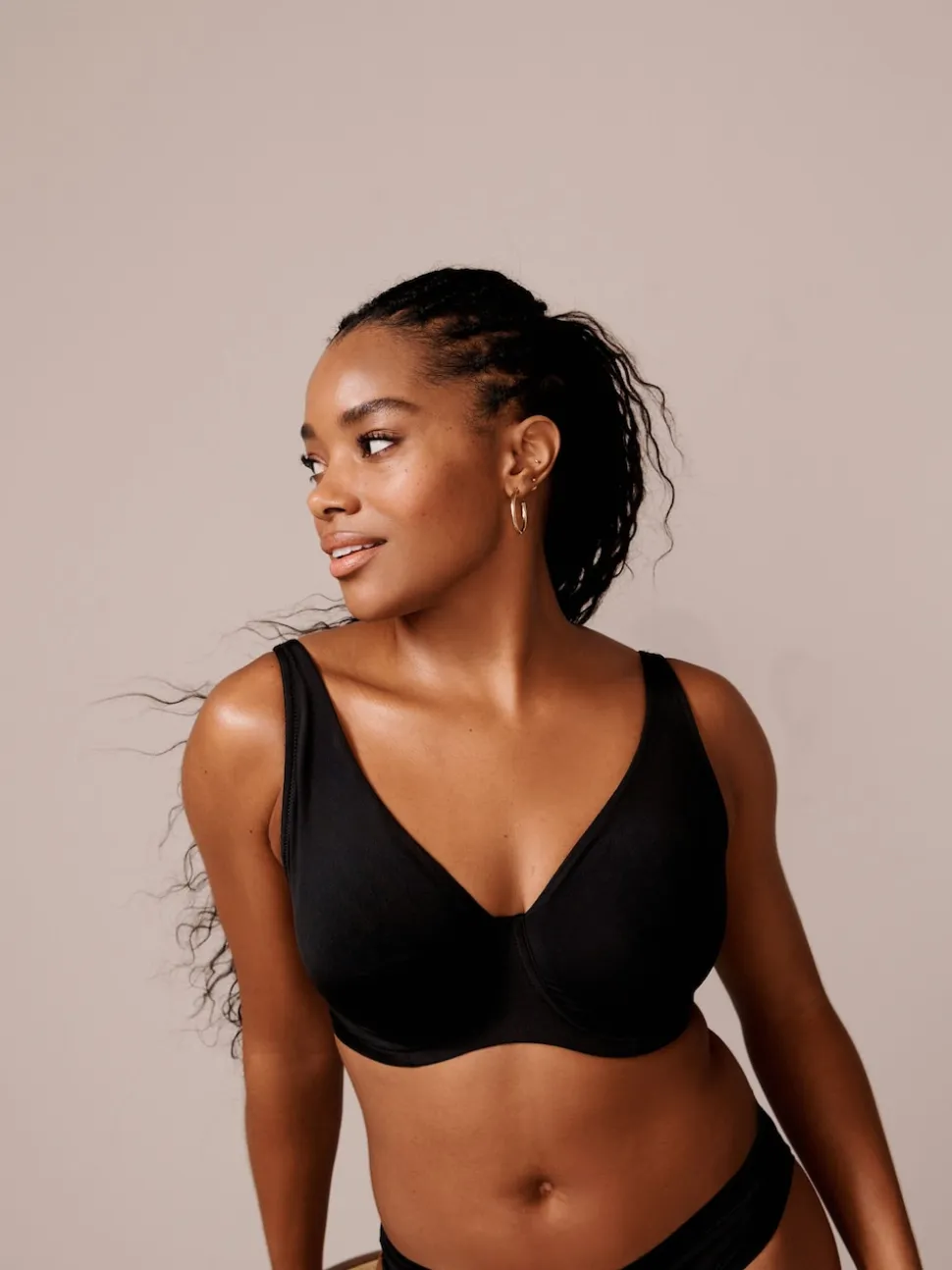 Black/White/Praline Nude Non Pad Full Cup DD+ Microfibre Smoothing Ultimate Comfort T-Shirt Bras 3 Pack