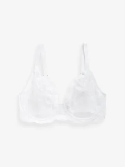Black/White/Praline Nude Non Pad Plunge DD+ Lace Bras 3 Pack