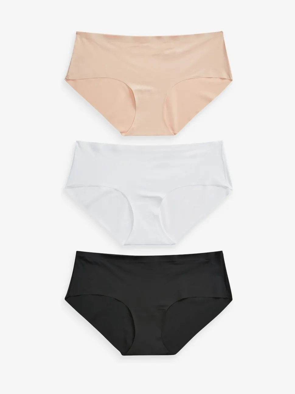 Black/White/Praline Nude Short No VPL Comfort Knickers 3 Pack