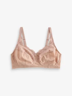 Black/White/Praline Nude Total Support Full Cup Lace Ultimate Comfort Bras 3 Pack
