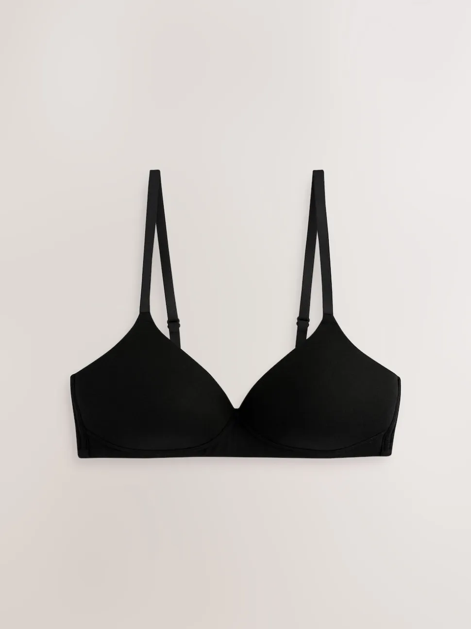 Black/White/White/Praline Nude Pad Non Wire Cotton Bras 4 Pack