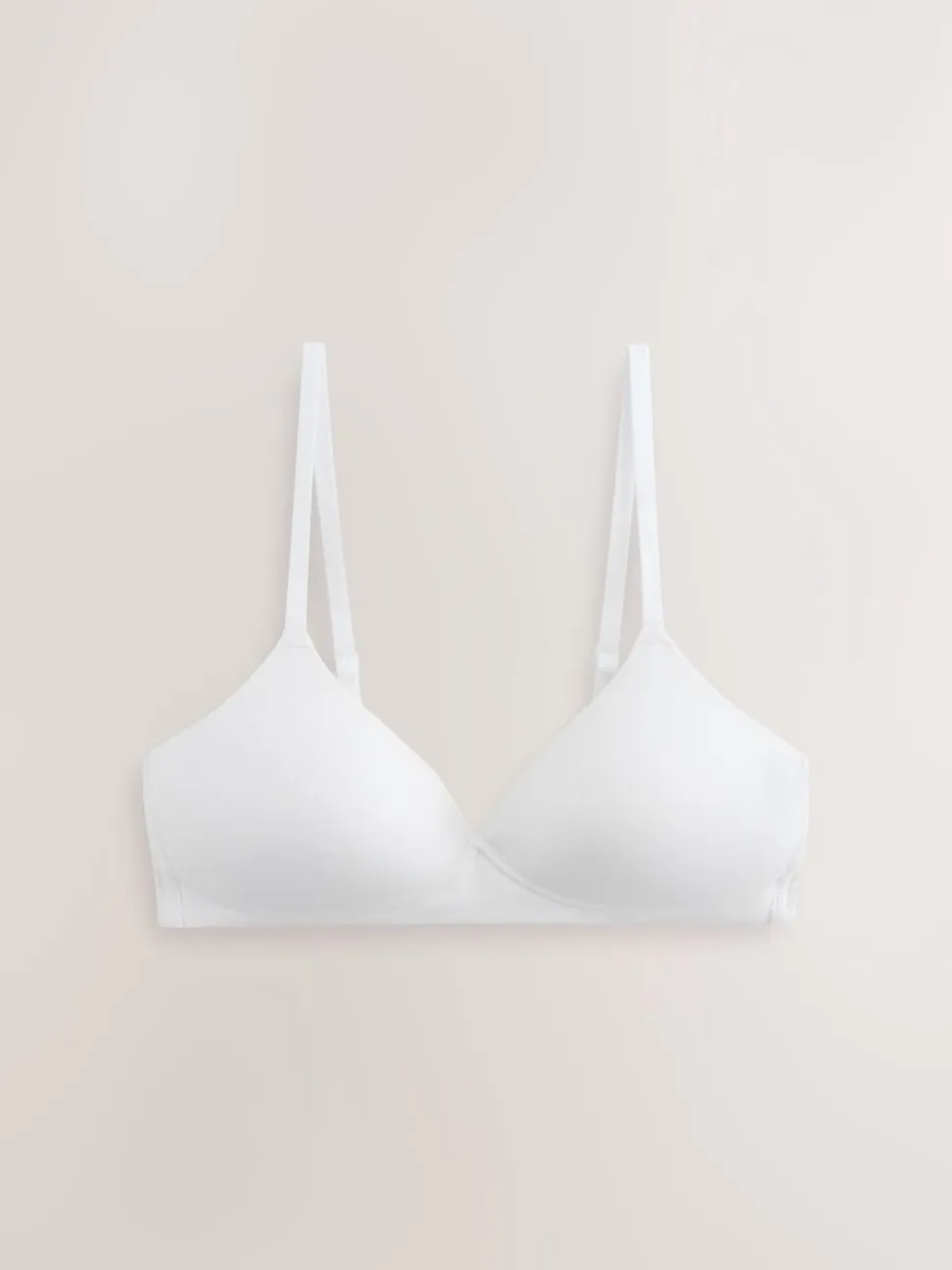 Black/White/White/Praline Nude Pad Non Wire Cotton Bras 4 Pack