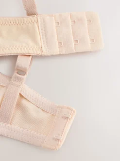 Black/White/White/Praline Nude Pad Non Wire Cotton Bras 4 Pack