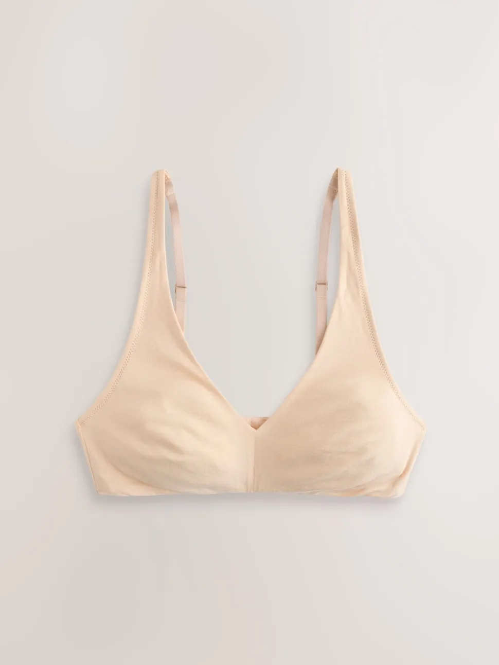 Black/White/White/Praline Nude Non Pad Non Wire Cotton Bras 4 Pack