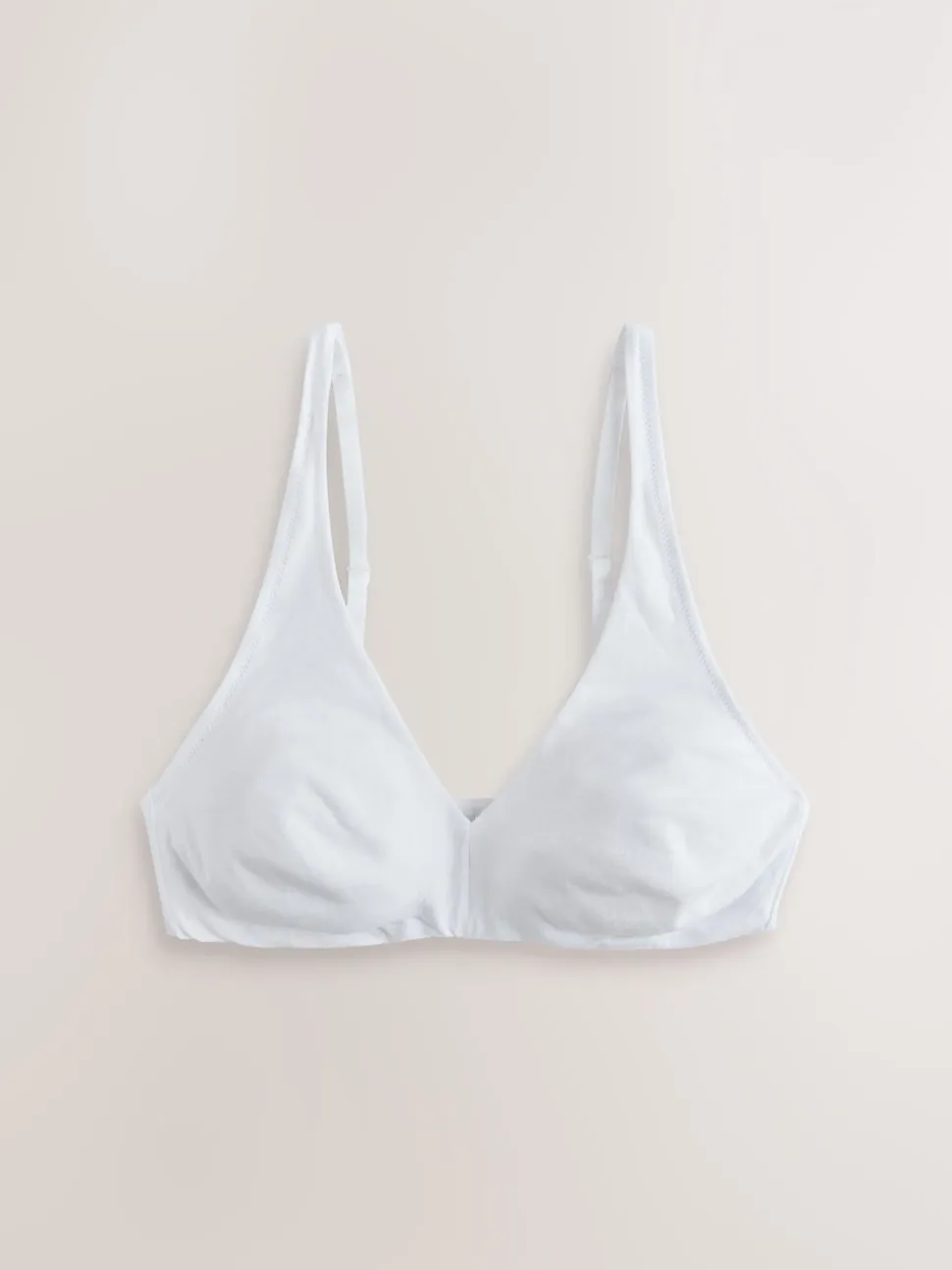 Black/White/White/Praline Nude Non Pad Non Wire Cotton Bras 4 Pack