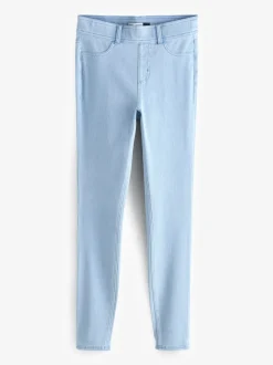 Bleach Blue Jersey Denim Leggings