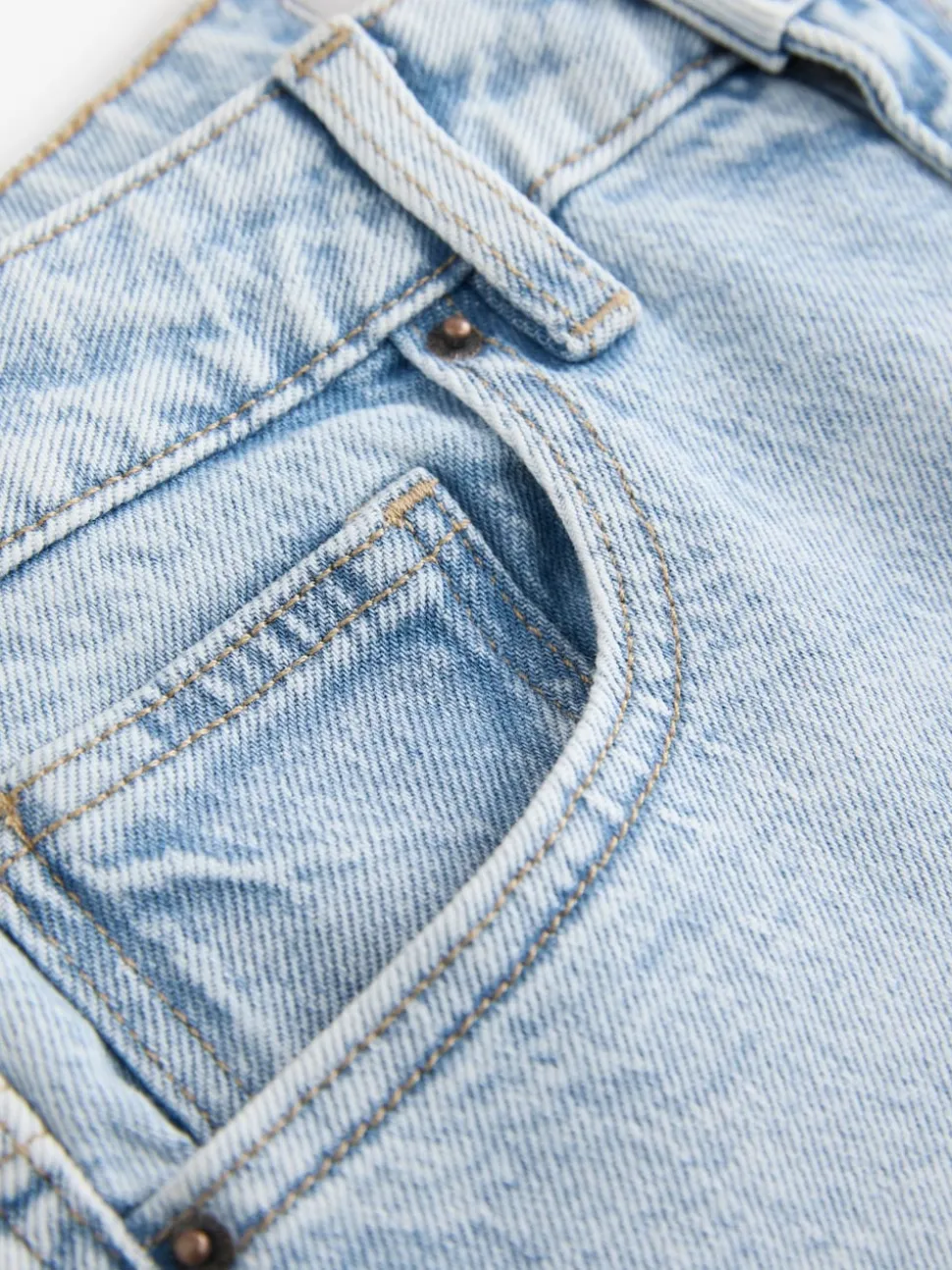 Bleach Knee Length Bermuda Denim Shorts