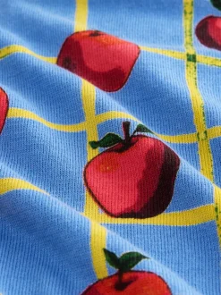 Blue Apple Check Pattern Soft Touch Crew Neck Cotton Rich Jumper