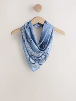 Blue Bandana Lightweight Square Scarf