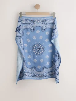 Blue Bandana Lightweight Square Scarf