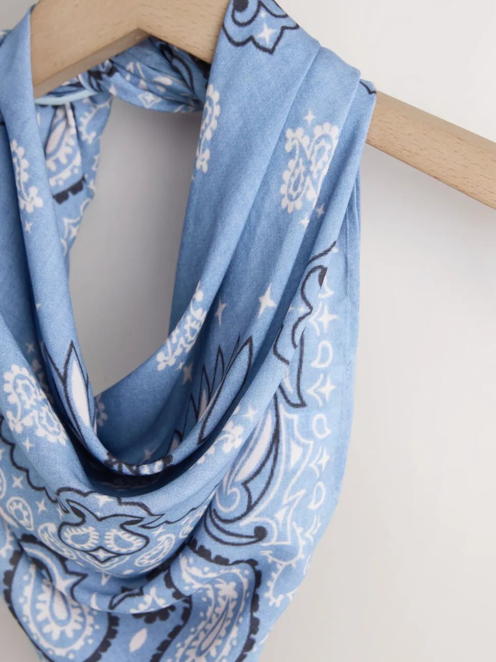 Blue Bandana Lightweight Square Scarf