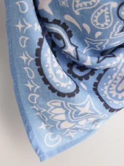 Blue Bandana Lightweight Square Scarf