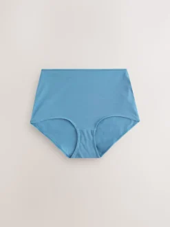 Blue Bows Full Brief Cotton Rich Knickers 7 Pack