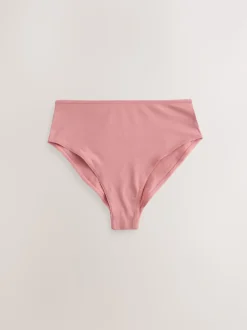 Blue Bows High Waist High Leg Cotton Rich Knickers 7 Pack