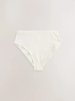 Blue Bows High Waist High Leg Cotton Rich Knickers 7 Pack