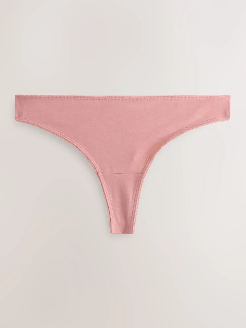Blue Bows Thong Cotton Rich Knickers 7 Pack