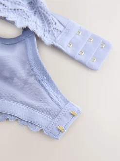 Blue DD+ Pad Balcony Lace Ultimate Comfort Bra