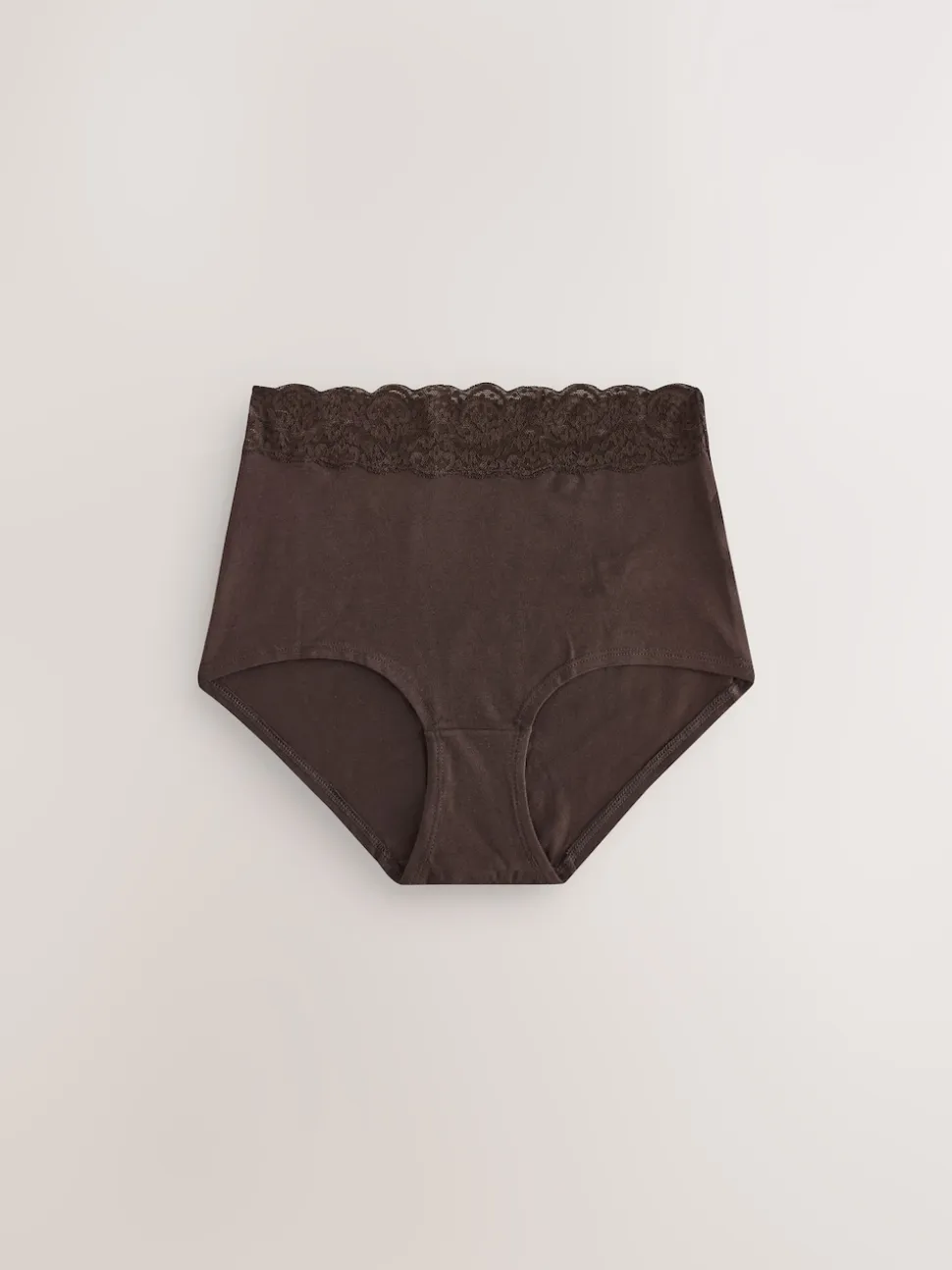 Blue Ditsy Floral Full Brief Cotton Lace Knickers 4 Pack