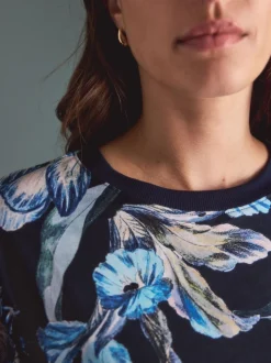 Blue Floral Kew Collection Long Sleeve Pyjamas
