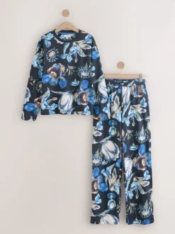 Blue Floral Kew Collection Long Sleeve Pyjamas