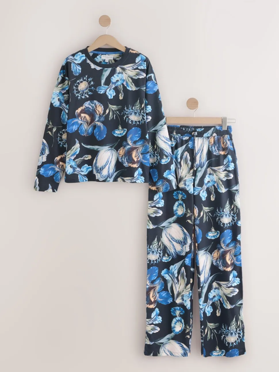 Blue Floral Kew Collection Long Sleeve Pyjamas