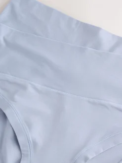 Blue High Waist High Leg Ultimate Comfort Knickers 2 Pack