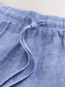 Blue N. Premium 100% Linen Shorts