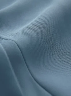 Blue Relaxed Ruched Sleeve Blazer