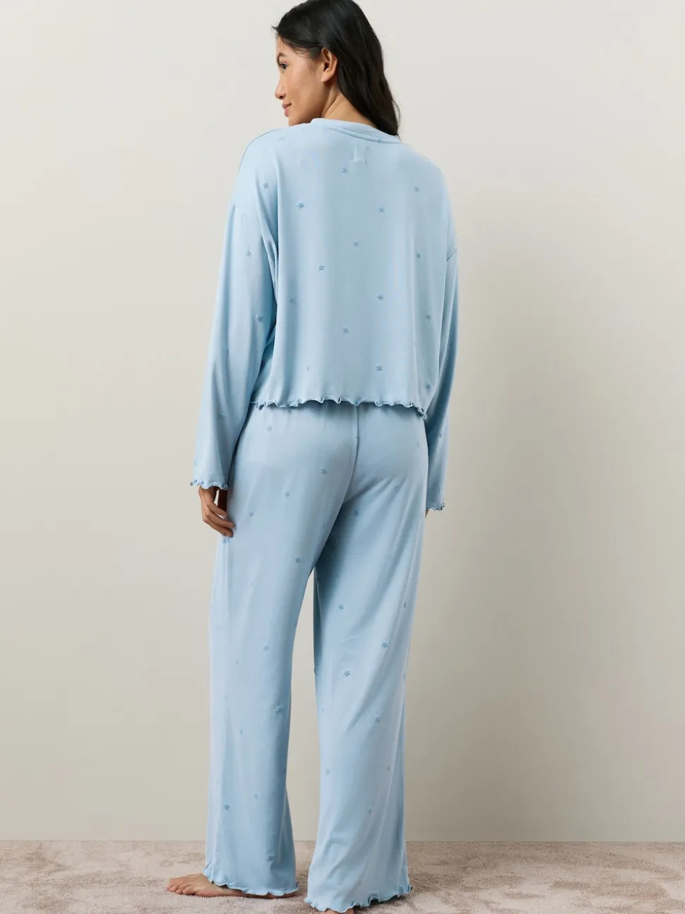 Blue Star Heart Soft Long Sleeve Pyjamas