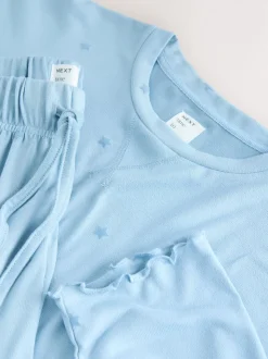 Blue Star Heart Soft Long Sleeve Pyjamas