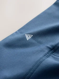 Blue Thermal Fleece Lined Sports Leggings