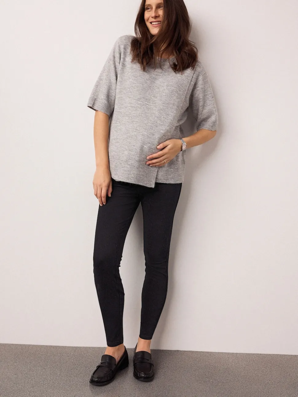 Blue/Black Maternity Denim Jeggings 2 Pack