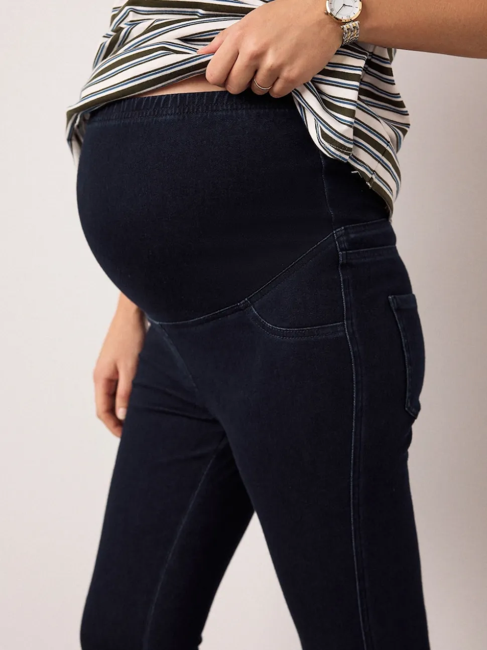 Blue/Black Maternity Denim Jeggings 2 Pack